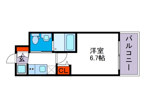 エグゼ弁天町の物件間取画像